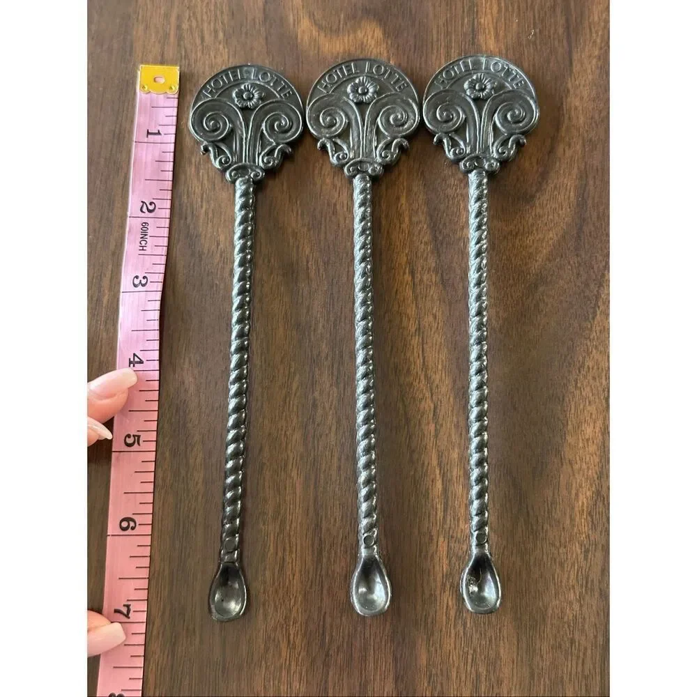 Vintage Hotel Lotte Swizzle Stick Drink Cocktail Spoon Stir Barware Collectible